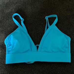 Bright blue bikini top